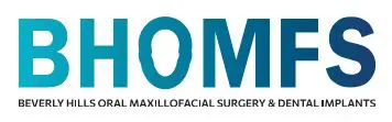 Logo of Beverly Hills Oral Maxillofacial Surgery & Dental Implants, displaying the acronym BHOMFS in bold teal letters.